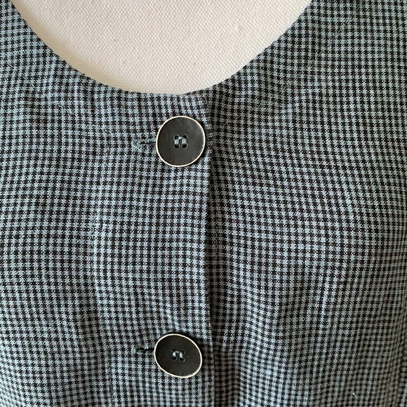 Olars Ulla Sweden Check Linen Button Down Dress/Tunic M - Picture 4 of 12